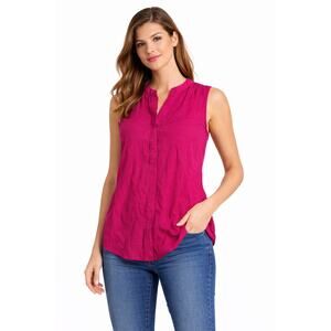 Modern Works Fuchsia Textured Sleeveless Top S NWT
